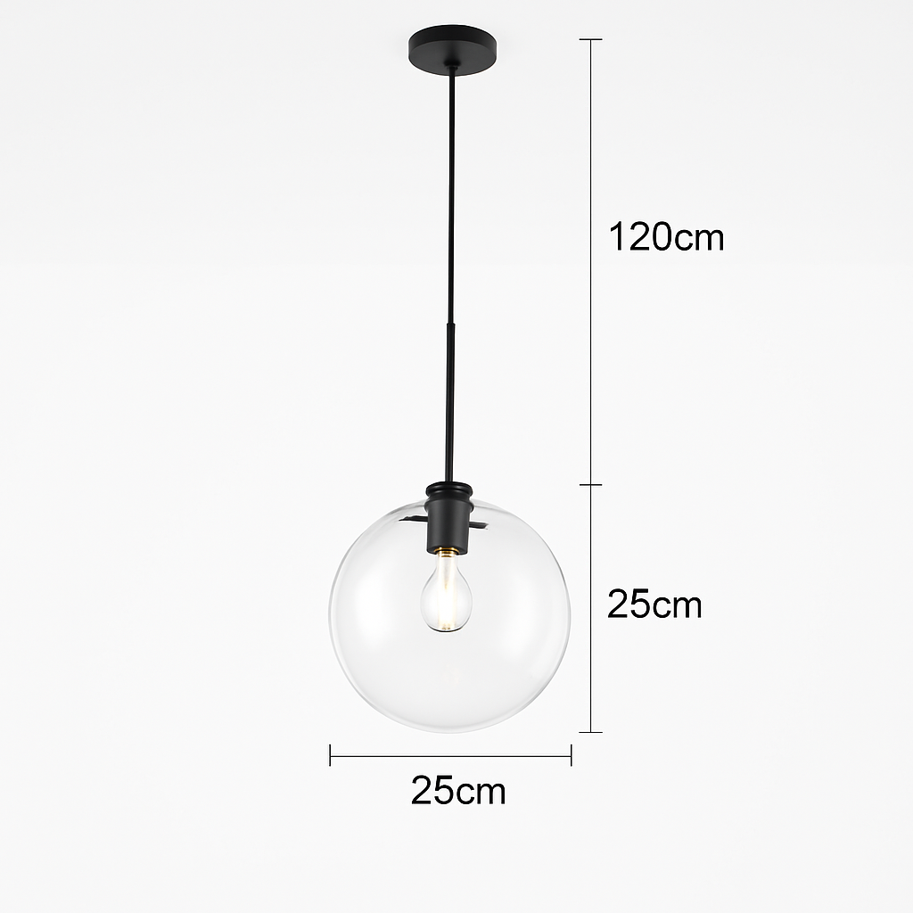 Suspension boules en verre et tige - vue 9 sur 22