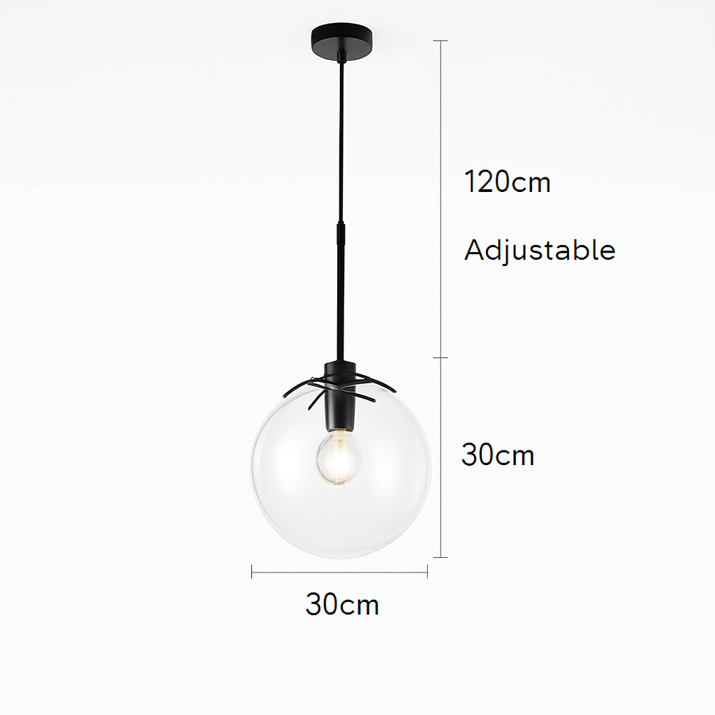 Suspension boules en verre et tige - vue 10 sur 22