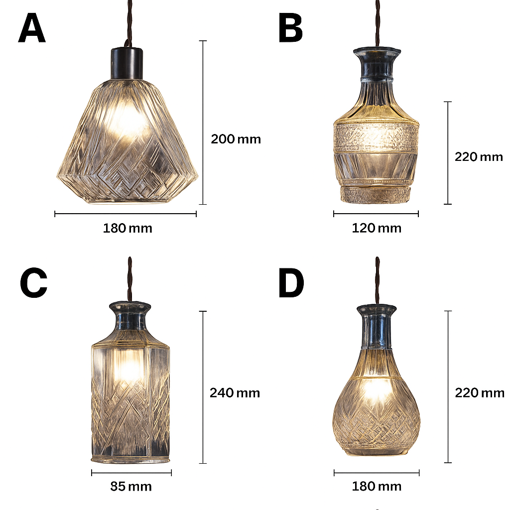 Suspension bouteilles en verre de plusieurs formes Bottle - vue 8 sur 8