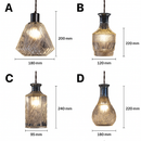 Suspension bouteilles en verre de plusieurs formes Bottle