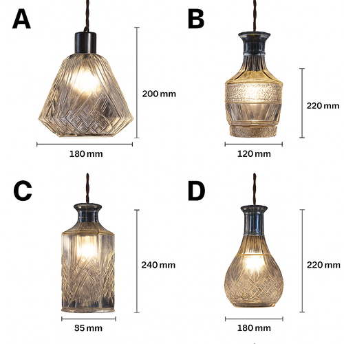 Suspension bouteilles en verre de plusieurs formes Bottle - vue 8 sur 8