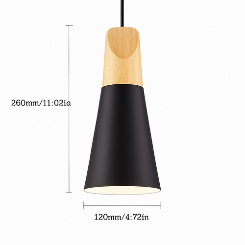 Suspension conique en bois (plusieurs couleurs) - vue 7 sur 6