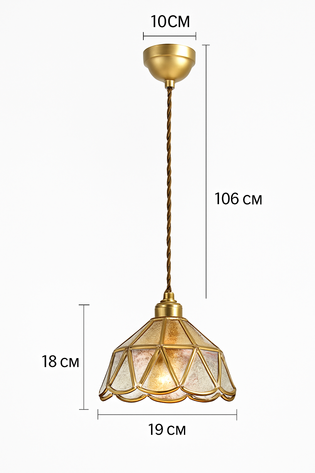 suspension conique en verre Style japonais Vintage - vue 11 sur 30