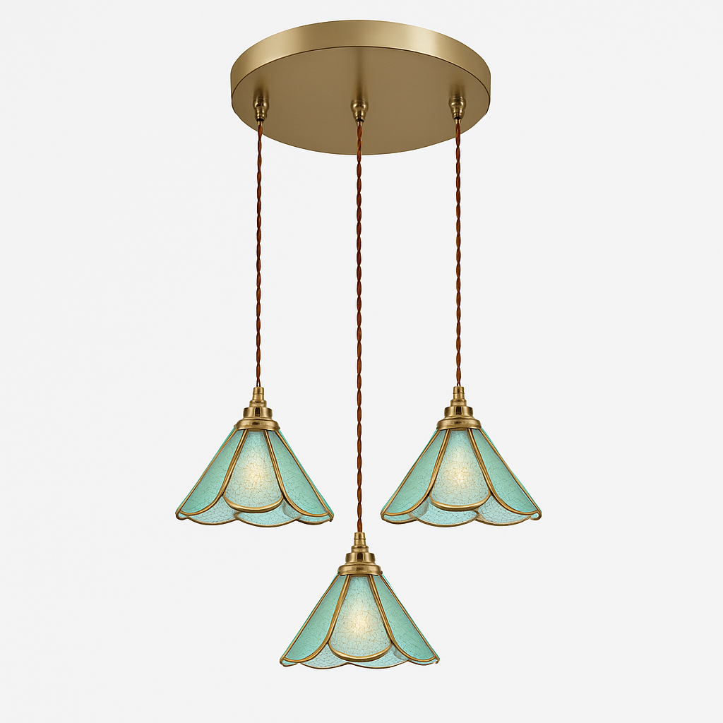 suspension conique en verre Style japonais Vintage - vue 14 sur 30