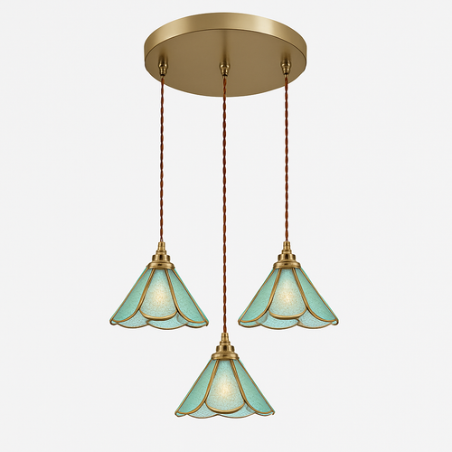 suspension conique en verre Style japonais Vintage - vue 14 sur 30