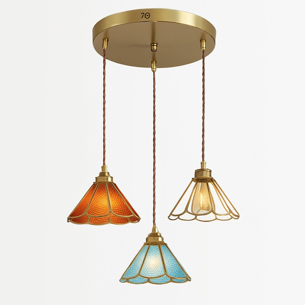 suspension conique en verre Style japonais Vintage - vue 15 sur 30