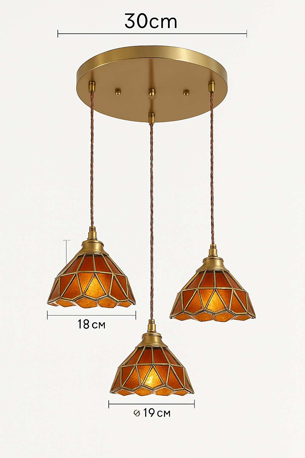 suspension conique en verre Style japonais Vintage - vue 16 sur 30