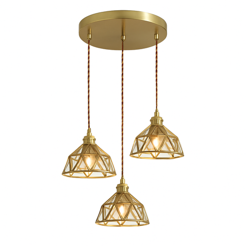 suspension conique en verre Style japonais Vintage - vue 17 sur 30