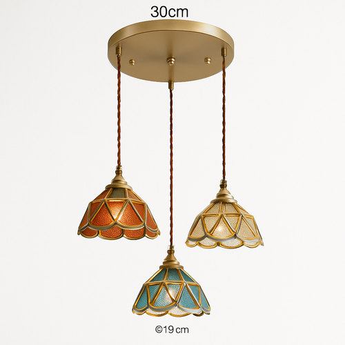 suspension conique en verre Style japonais Vintage - vue 20 sur 30