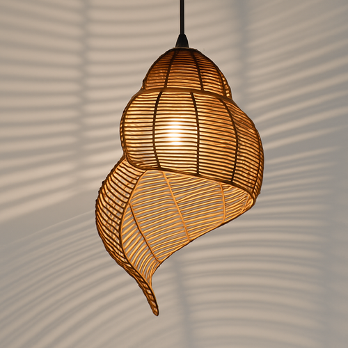 Suspension coquillage spirale en bois Pastoral - vue 3 sur 8