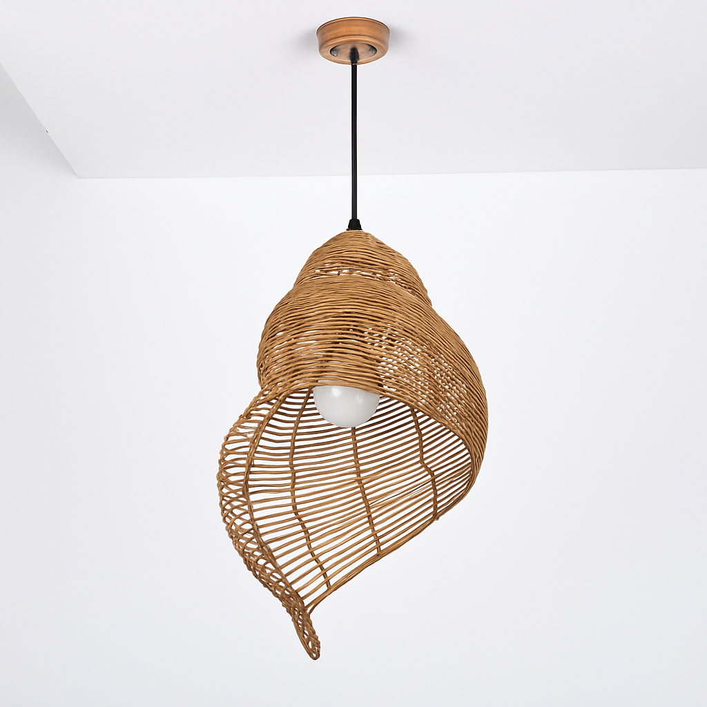 Suspension coquillage spirale en bois Pastoral - vue 3 sur 8