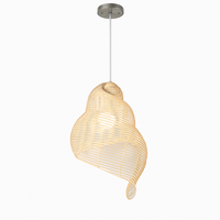 Suspension coquillage spirale en bois Pastoral