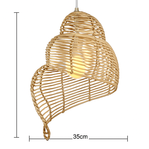 Suspension coquillage spirale en bois Pastoral - vue 9 sur 8