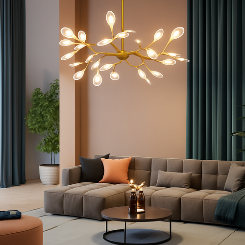 suspension créative en forme de branche luciole romantique pour déco - vue 3 sur 17
