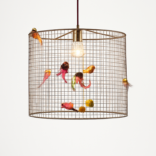 suspension créative en forme de cage à oiseaux style nordique décoratif - vue 5 sur 8