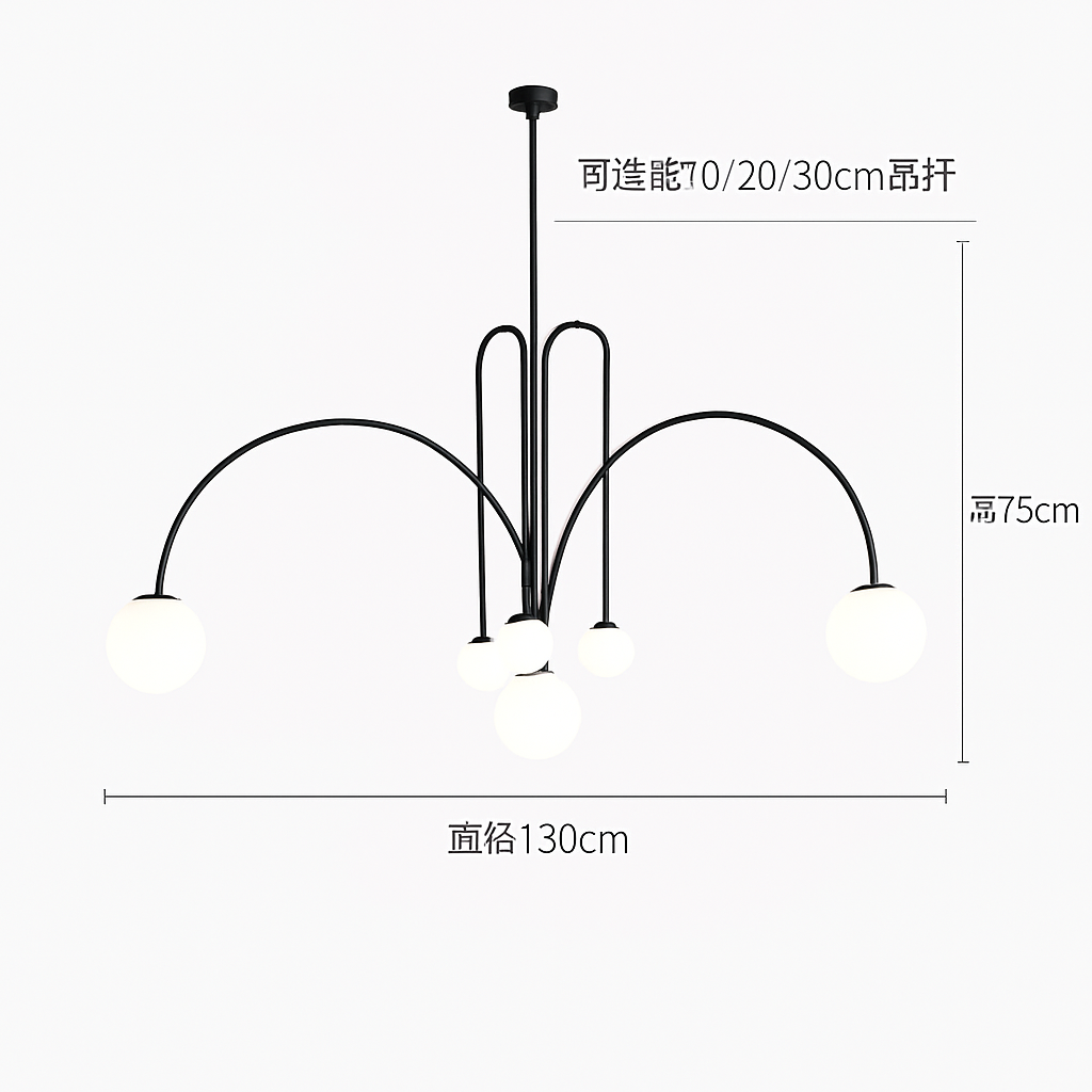 suspension créative en verre pour décoration intérieure moderne - vue 10 sur 12