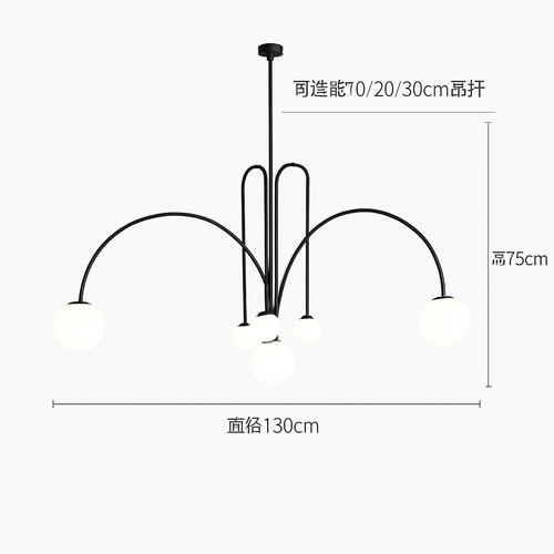 suspension créative en verre pour décoration intérieure moderne - vue 11 sur 12