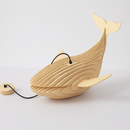 suspension d'art moderne en bois forme baleine pour restaurant