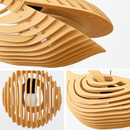 suspension d'art moderne en bois forme baleine pour restaurant
