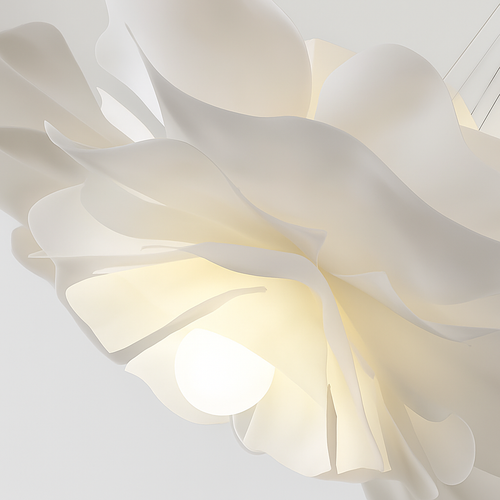 suspension décoration nordique acrylique fleur abat-jour - vue 6 sur 8