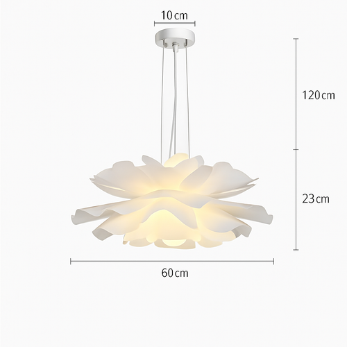 suspension décoration nordique acrylique fleur abat-jour - vue 9 sur 8