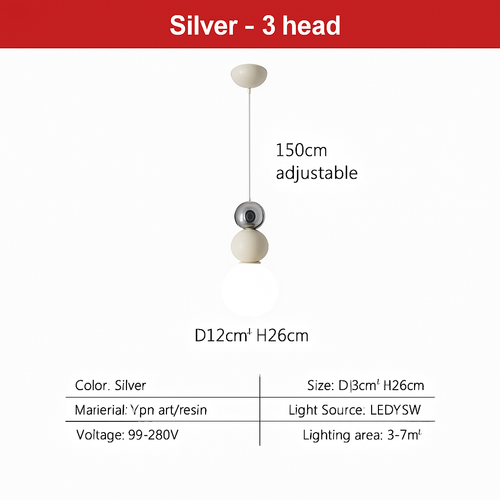 suspension danoise led boule lumineuse pour décoration intérieure - vue 13 sur 29