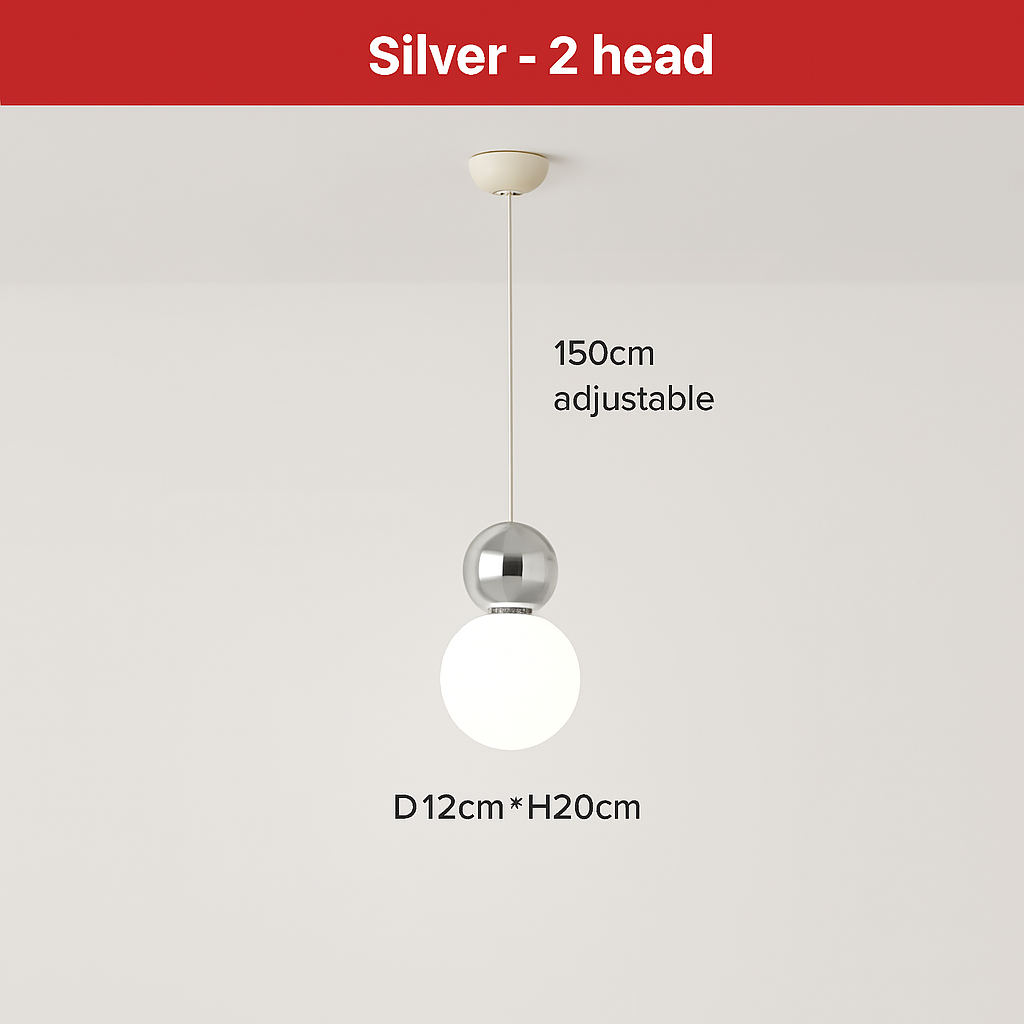suspension danoise led boule lumineuse pour décoration intérieure - vue 10 sur 29