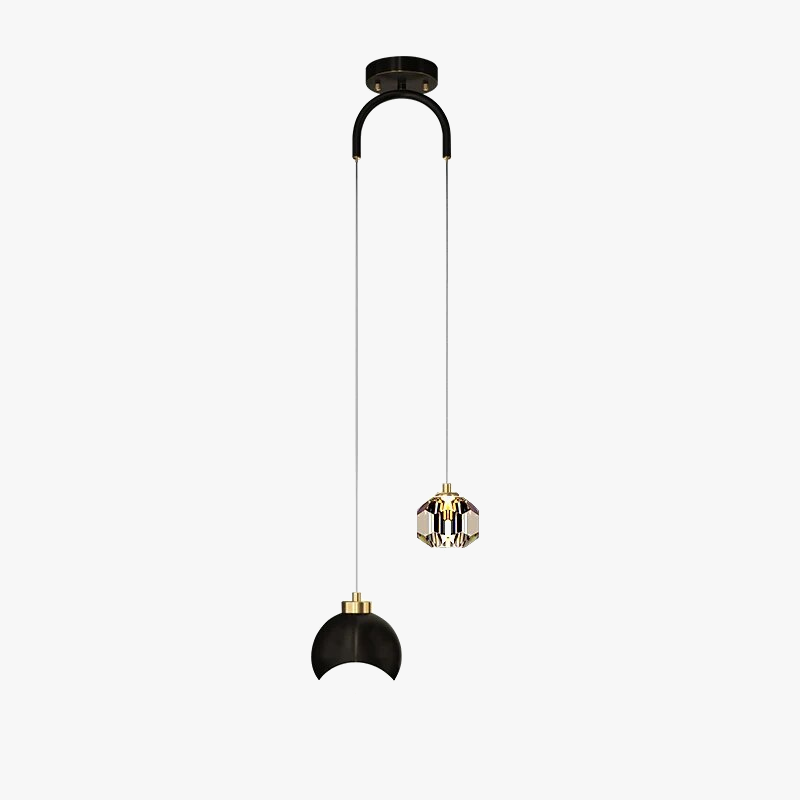 Suspension de chevet en cristal