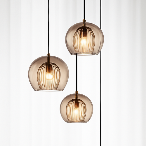 Suspension design boule nordique moderne en verre créative - vue 2 sur 15