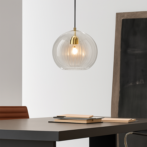 Suspension design boule nordique moderne en verre créative - vue 4 sur 15