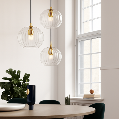 Suspension design boule nordique moderne en verre créative - vue 6 sur 15