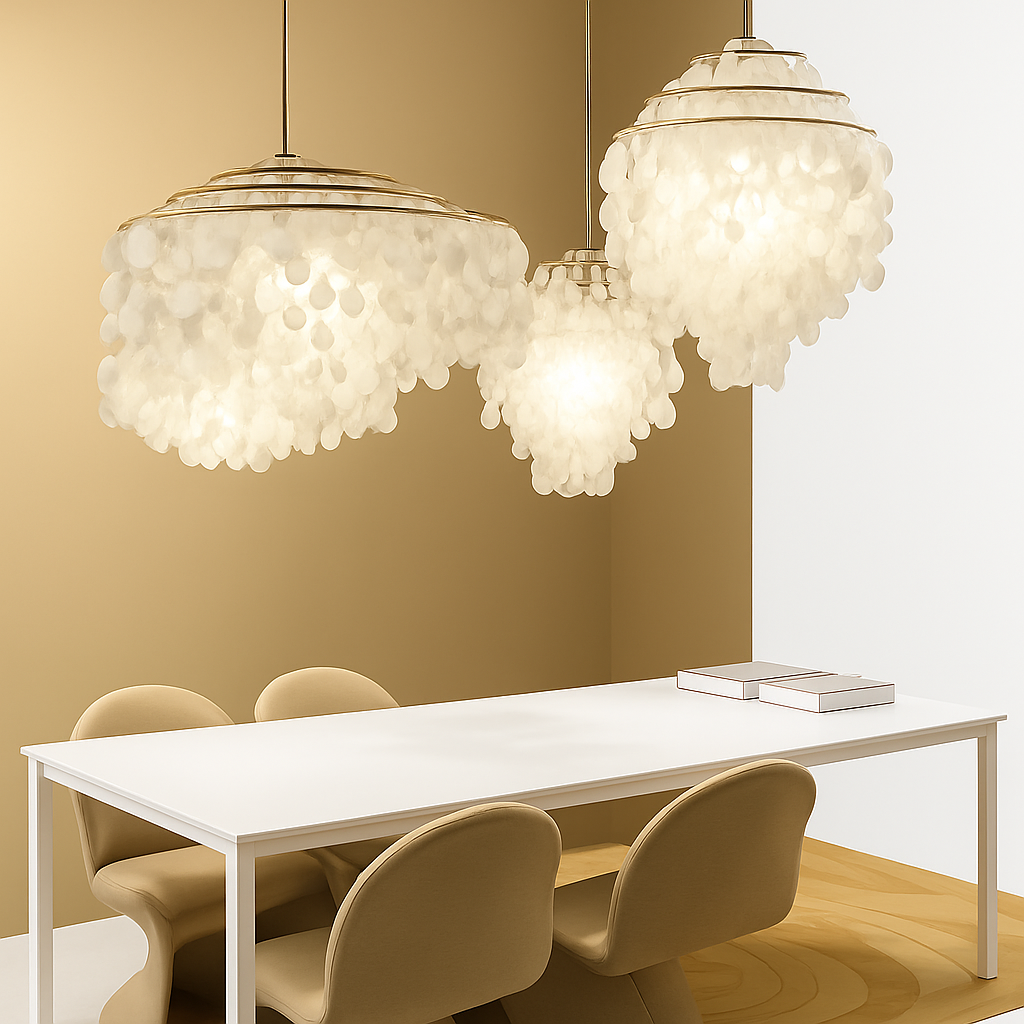 suspension design coquille italienne pour restaurant et intérieur - vue 5 sur 18