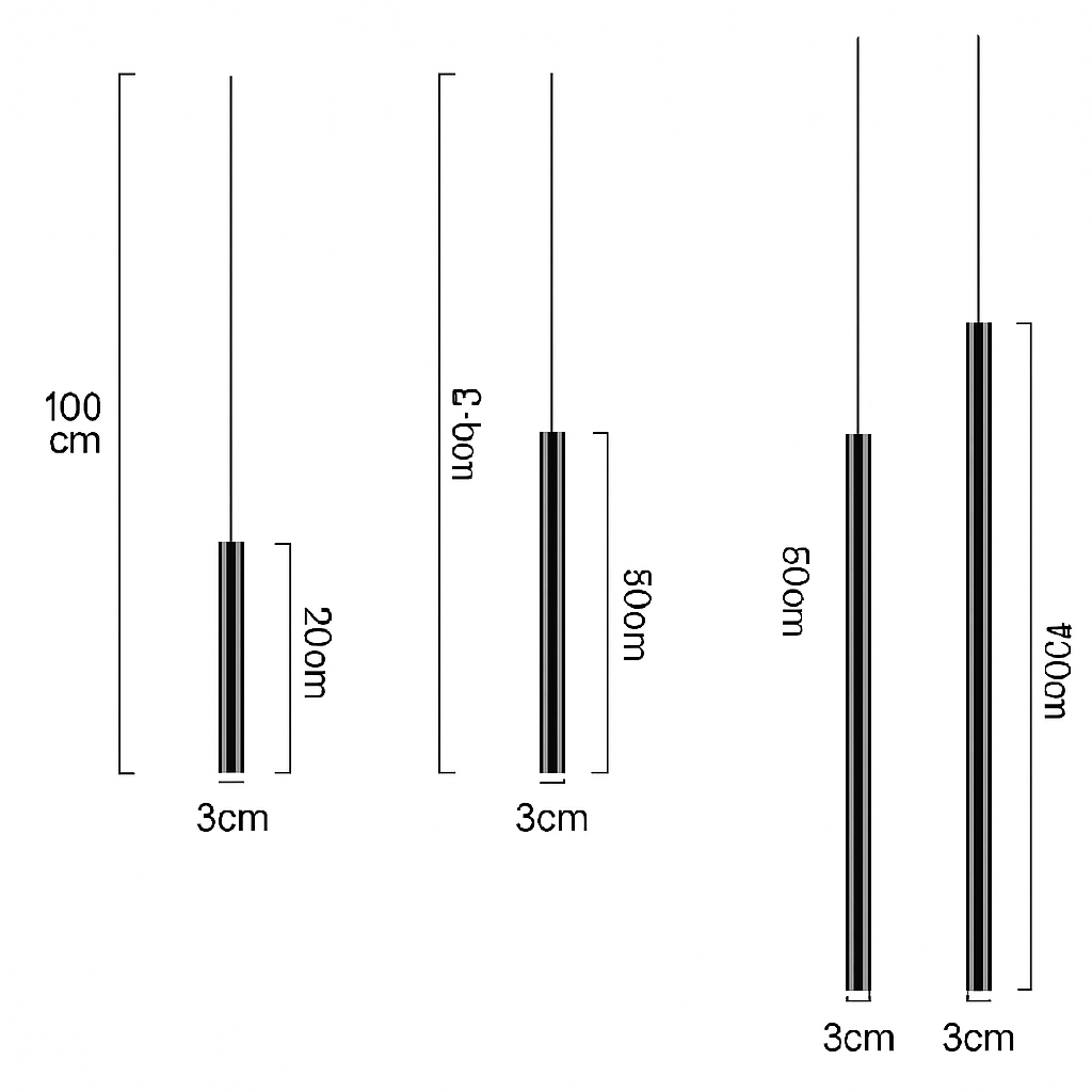 Suspension design cylindrique à LED Cob - vue 8 sur 8
