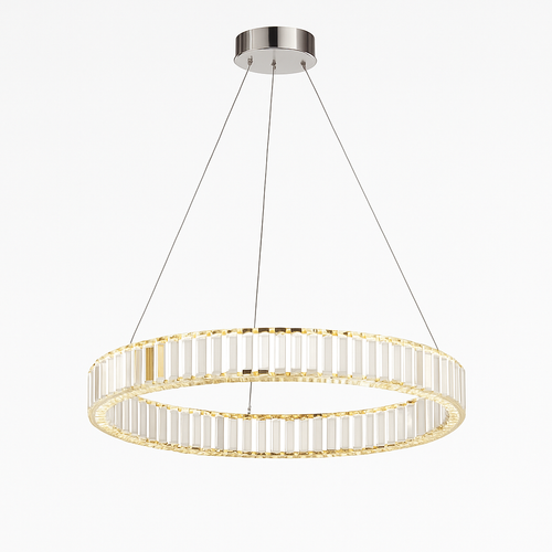 Suspension design dorée LED avec anneau en verre Luxury - vue 4 sur 5