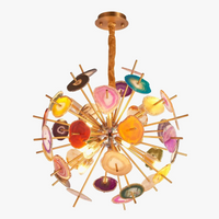 suspension design en agate de fer pour intérieur élégant