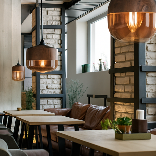 Suspension design en bois et verre Loft Retro - vue 3 sur 13