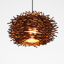 Suspension design en forme de nid d'oiseaux Rattan
