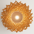 Suspension design en forme de nid d'oiseaux Rattan