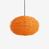 Suspension design en forme de nid d'oiseaux Rattan