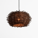 Suspension design en forme de nid d'oiseaux Rattan