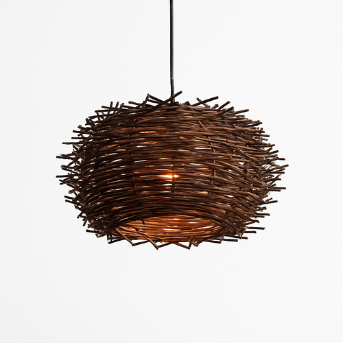 Suspension design en forme de nid d'oiseaux Rattan - vue 8 sur 7