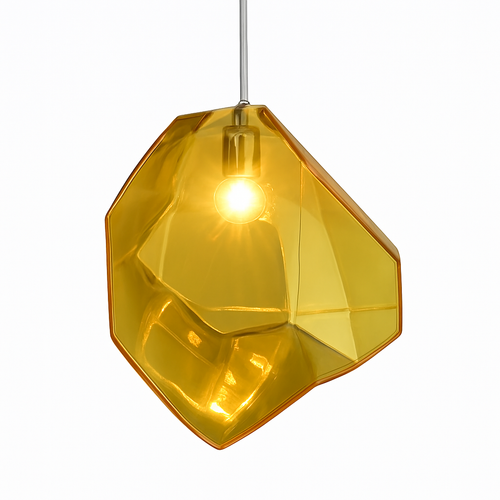 Suspension design en verre géométrique de couleurs - vue 7 sur 8