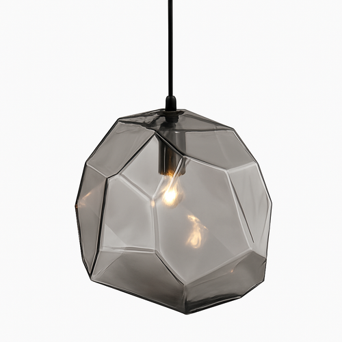 Suspension design en verre géométrique de couleurs - vue 2 sur 8