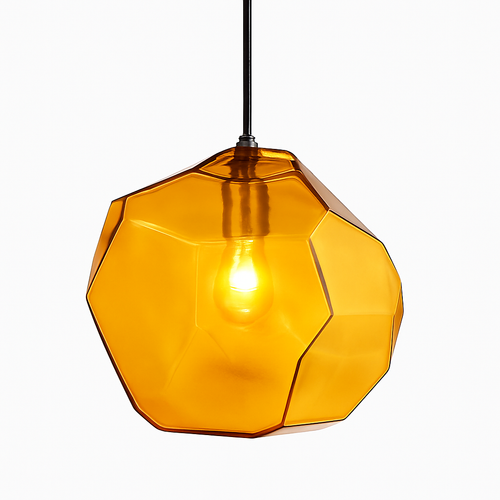 Suspension design en verre géométrique de couleurs - vue 8 sur 8