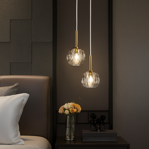 Suspension design en verre intérieur LED moderne nordique Simple éclairage - vue 3 sur 11