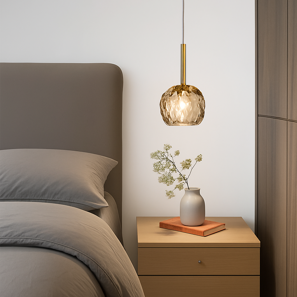 Suspension design en verre intérieur LED moderne nordique Simple éclairage - vue 5 sur 11