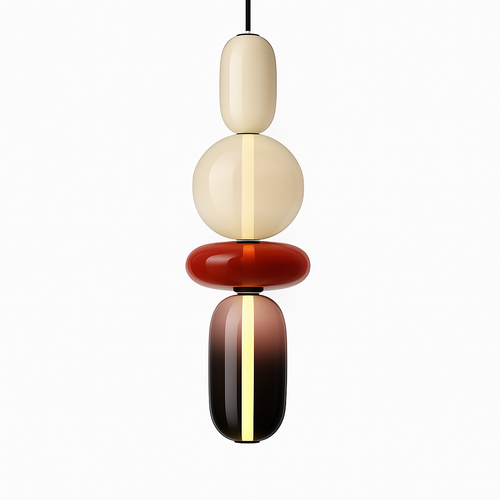 Suspension design en verre style pierres semi-précieuses Nemy - vue 13 sur 19