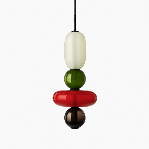 Suspension design en verre style pierres semi-précieuses Nemy - vue 19 sur 19