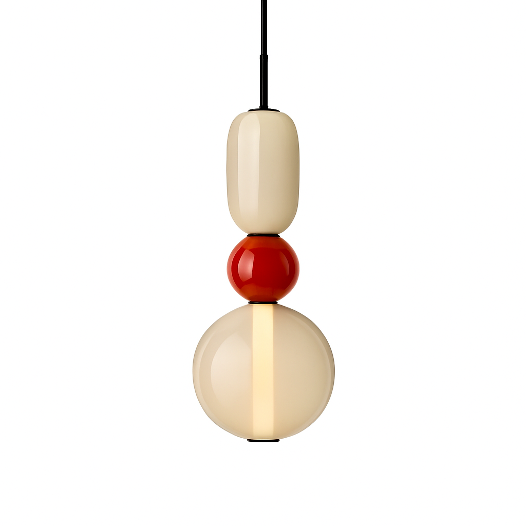 Suspension design en verre style pierres semi-précieuses Nemy - vue 9 sur 19
