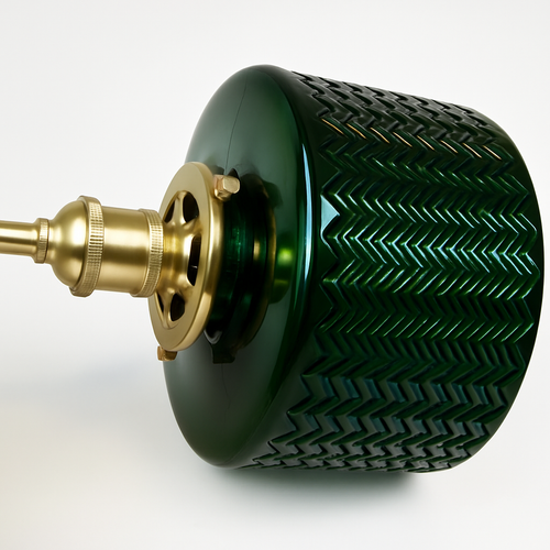 Suspension design en verre vert minimaliste japonais - vue 4 sur 13